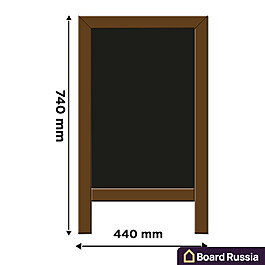 Штендер меловой с толстыми деревянными рамками 1000x600 (мм.)