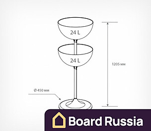 Дисплей UNIBOWL-TOWER-24, 24 л и 24 л, Белый 0 (мм.)