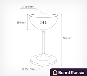 Дисплей UNIBOWL 24 л, Белый 450x1100 (мм.)