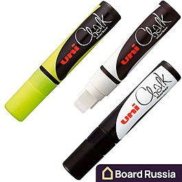 Маркер меловой Uni Chalk 5M, черный 1,8-2,5 (мм.)