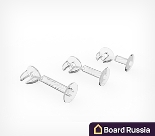 Пластиковый винт и гайка с ушками VIKING SCREW, Прозрачный 18 (мм.)