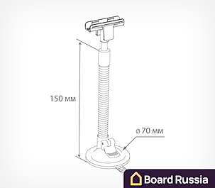 Держатель рамки на гибкой ножке и вакуумной присоске SC-FLEX-T 0 (мм.)