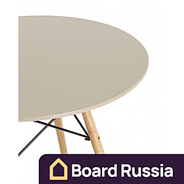 Стол обеденный «Eames D-800» (бежевый) обеденный нераздвижной 800x800x740 (мм.)