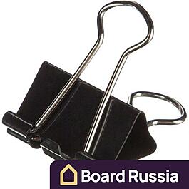 Зажимы для бумаг 12шт/уп Attache Economy, в карт,кор, цвет черный 15x15x15 (мм.)