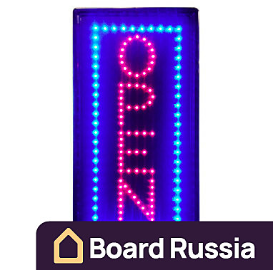 LED доска NEON Sign вертикальная с электрическим дисплеем  300x700 (мм.)