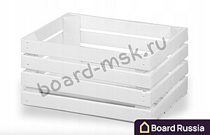 Деревянный ящик белого цвета (350х300х150мм) - купить с доставкой по выгодным ценам в интернет-магазине Board-Russia.ru