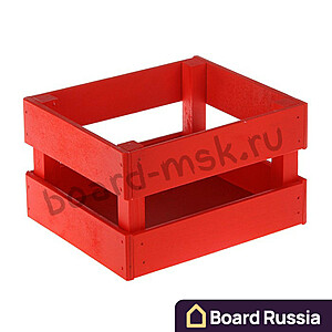 Деревянный ящик красного цвета (350х300х150мм) - купить с доставкой по выгодным ценам в интернет-магазине Board-Russia.ru