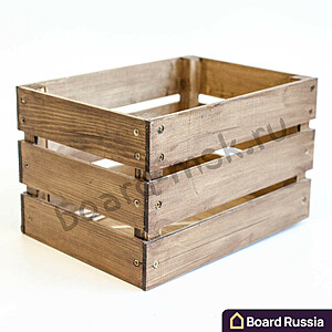 Деревянный ящик цвета орех (350х300х150мм) - купить с доставкой по выгодным ценам в интернет-магазине Board-Russia.ru