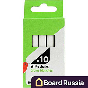 Мел классический белый 10 шт. - купить с доставкой по выгодным ценам в интернет-магазине Board-Russia.ru