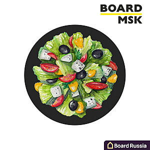 Меловая доска «Греческий салат» 300 мм, круглая, без рамы - купить с доставкой по выгодным ценам в интернет-магазине Board-Russia.ru