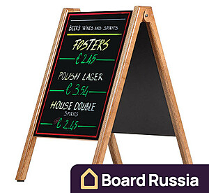 Меловой штендер односторонний 400х600 мм - купить с доставкой по выгодным ценам в интернет-магазине Board-Russia.ru