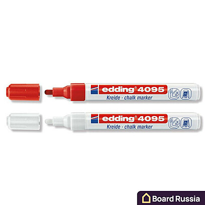 Набор меловых маркеров Edding 4090, цвета "Красный", "Белый"