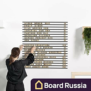 Наборное меню настенное из ПВХ "Классика", любой цвет - купить с доставкой по выгодным ценам в интернет-магазине Board-Russia.ru