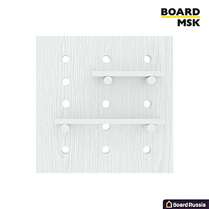 Полка настенная деревянная квадратная, цвета "Белый" - купить с доставкой по выгодным ценам в интернет-магазине Board-Russia.ru