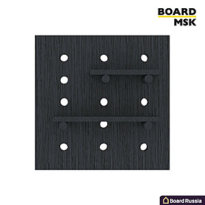Полка настенная деревянная квадратная, цвета "Черный" - купить с доставкой по выгодным ценам в интернет-магазине Board-Russia.ru