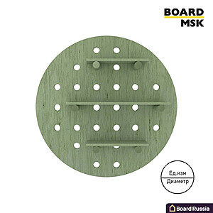Полка настенная деревянная круглая, цвета "Зеленый" - купить с доставкой по выгодным ценам в интернет-магазине Board-Russia.ru
