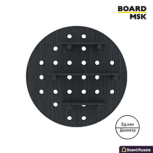 Полка настенная деревянная круглая, цвета "Черный" - купить с доставкой по выгодным ценам в интернет-магазине Board-Russia.ru