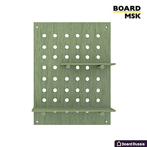 Полка настенная деревянная прямоугольная, цвета "Зеленый" - купить с доставкой по выгодным ценам в интернет-магазине Board-Russia.ru