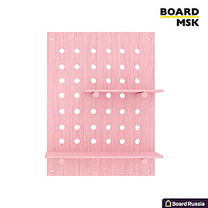 Полка настенная деревянная прямоугольная, цвета "Розовый" - купить с доставкой по выгодным ценам в интернет-магазине Board-Russia.ru