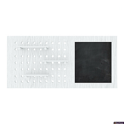 Полка настенная комбинированная с меловой поверхностью, цвета "Белый" 1000x1500 (мм.)