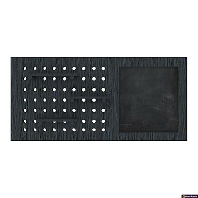 Полка настенная комбинированная с меловой поверхностью, цвета "Черный" 400x800 (мм.)