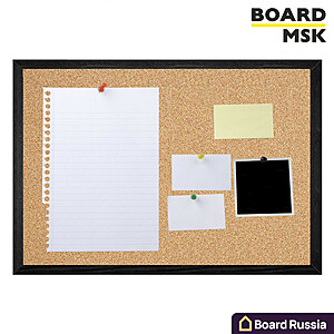 Пробковая доска «Универсальная», цвета "Черный" 45х60 (см) - купить с доставкой по выгодным ценам в интернет-магазине Board-Russia.ru