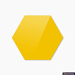 Стеклянная магнитная доска шестиугольная, цвета "Желтый", классическая - купить с доставкой по выгодным ценам в интернет-магазине Board-Russia.ru