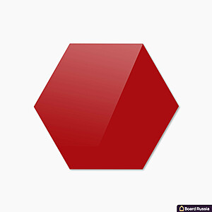 Стеклянная магнитная доска шестиугольная, цвета "Красный", классическая - купить с доставкой по выгодным ценам в интернет-магазине Board-Russia.ru