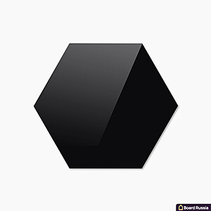 Стеклянная магнитная доска шестиугольная, цвета "Черный", классическая - купить с доставкой по выгодным ценам в интернет-магазине Board-Russia.ru