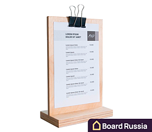 Тейбл-тент вертикальный на деревянной подставке с зажимом, "Классический" - купить с доставкой по выгодным ценам в интернет-магазине Board-Russia.ru