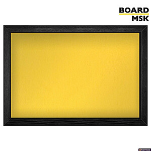 Текстильная доска желтая в раме цвета "Черный", классическая - купить с доставкой по выгодным ценам в интернет-магазине Board-Russia.ru