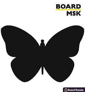 Фигурная меловая доска "Бабочка" - купить с доставкой по выгодным ценам в интернет-магазине Board-Russia.ru