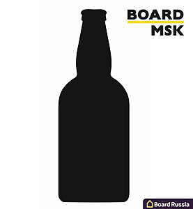 Фигурная меловая доска "Бутылка пива" - купить с доставкой по выгодным ценам в интернет-магазине Board-Russia.ru