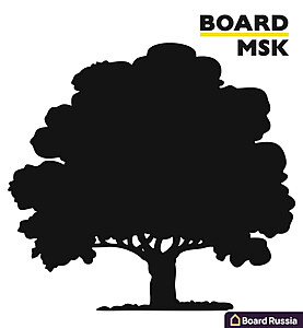 Фигурная меловая доска "Дерево" - купить с доставкой по выгодным ценам в интернет-магазине Board-Russia.ru