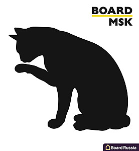 Фигурная меловая доска "Кошка" - купить с доставкой по выгодным ценам в интернет-магазине Board-Russia.ru