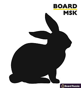 Фигурная меловая доска "Кролик" - купить с доставкой по выгодным ценам в интернет-магазине Board-Russia.ru