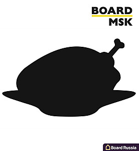 Фигурная меловая доска "Курица на тарелке" - купить с доставкой по выгодным ценам в интернет-магазине Board-Russia.ru
