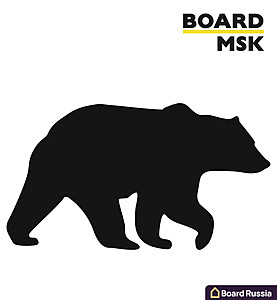 Фигурная меловая доска "Медведь" - купить с доставкой по выгодным ценам в интернет-магазине Board-Russia.ru