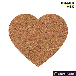 Фигурная пробковая доска "Сердце" - купить с доставкой по выгодным ценам в интернет-магазине Board-Russia.ru