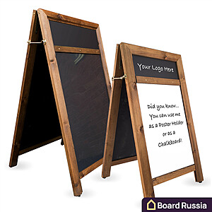 Штендер комбинированный для вставок и меловых надписей - купить с доставкой по выгодным ценам в интернет-магазине Board-Russia.ru