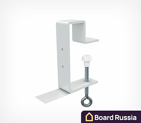 Струбцина с горизонтальным держателем и отгибом CLAMP HOLDER-H-L 25x60x100 (мм.)