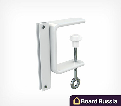 Струбцина с вертикальным П-держателем вывесок CLAMP HOLDER-90 25x50x90 (мм.)