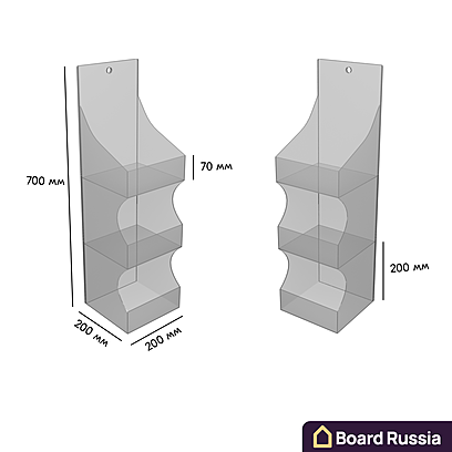 Страйпхолдер с карманами, 3 яруса STRIPEHOLDER 200x700x200 (мм.)