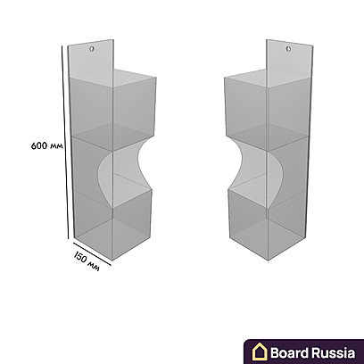 Страйпхолдер с карманами, 2 яруса, STRIPEHOLDER 150x600 (мм.)