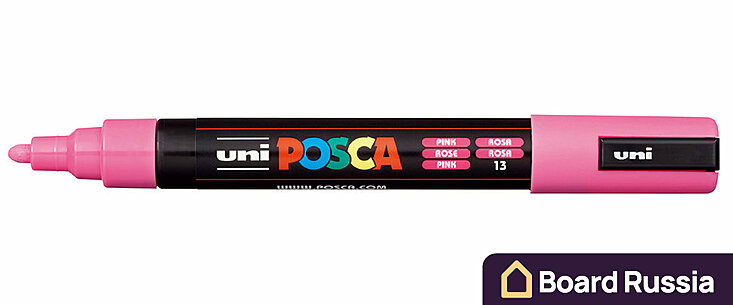 Маркер на водной основе POSCA PC-5M, Розовый 1,8-2,5 (мм.)