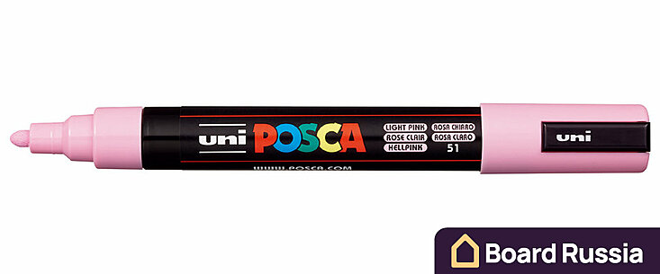 Маркер на водной основе POSCA PC-5M, Светло-розовый 1,8-2,5 (мм.)