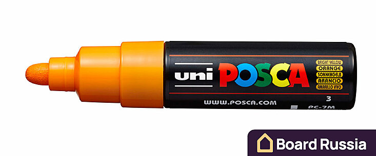 Маркер на водной основе POSCA PC-5M, коралловый 4.5-5.5 (мм.)