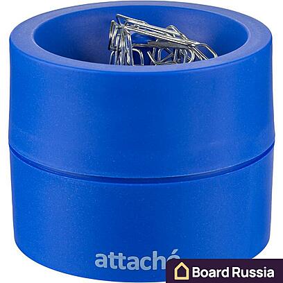 Скрепочница Attache магнитная пластиковая круглая 73x58x20 (мм.)