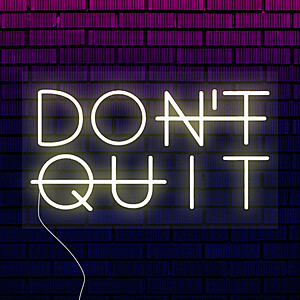 Неоновая вывеска для дома "DO IT" желто-белого цвета 300x500 мм. Белый
