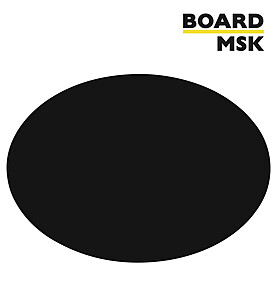 Фигурная меловая доска "Эллипс" 420x600 мм. Транспортный чёрный
